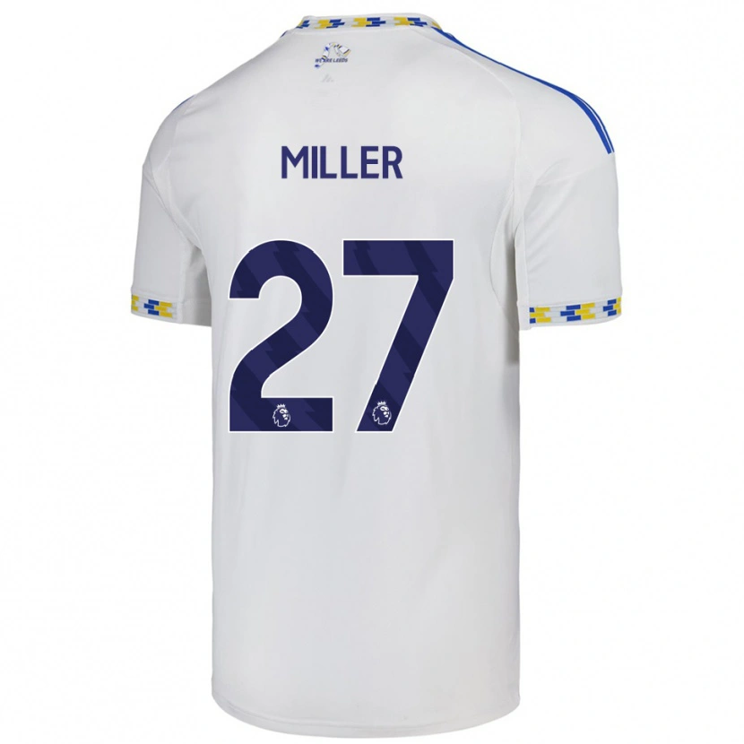 Danxen Hombre Camiseta Amari Miller #27 Blanco Azul 1ª Equipación 2025/26 La Camisa México