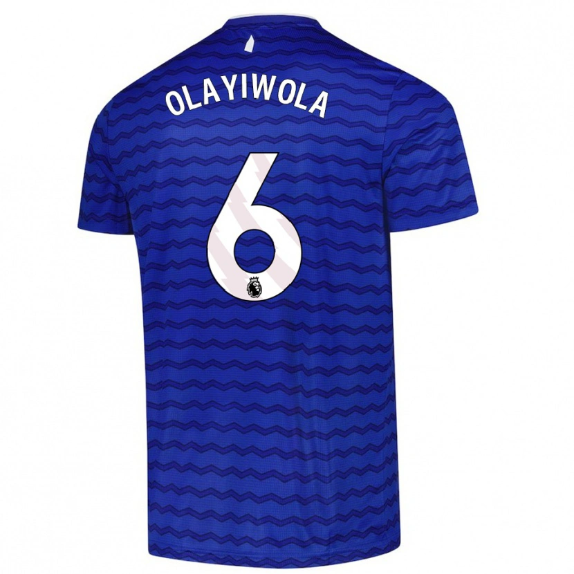 Danxen Hombre Camiseta Malik Olayiwola #6 Azul Marino 1ª Equipación 2025/26 La Camisa México