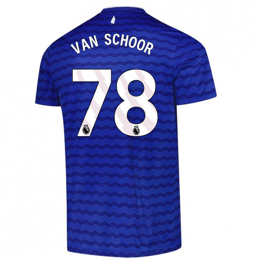 Danxen Hombre Camiseta Joshua Van Schoor #78 Azul Marino 1ª Equipación 2025/26 La Camisa México