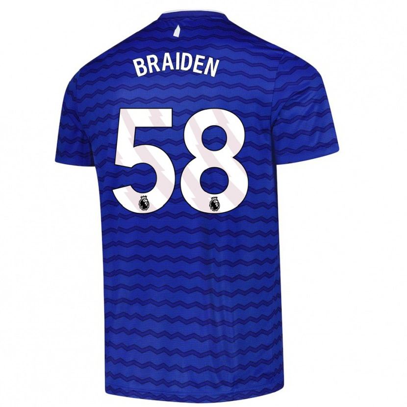 Danxen Hombre Camiseta Braiden Graham #58 Azul Marino 1ª Equipación 2025/26 La Camisa México