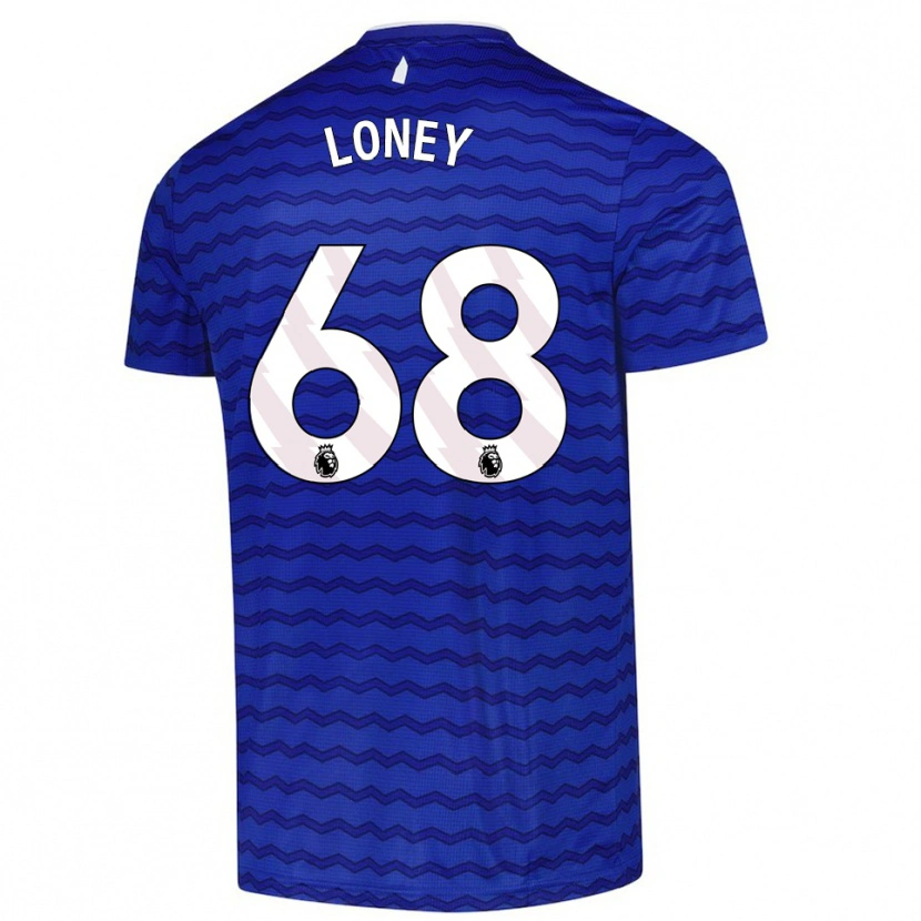 Danxen Hombre Camiseta Ceiran Loney #68 Azul Marino 1ª Equipación 2025/26 La Camisa México