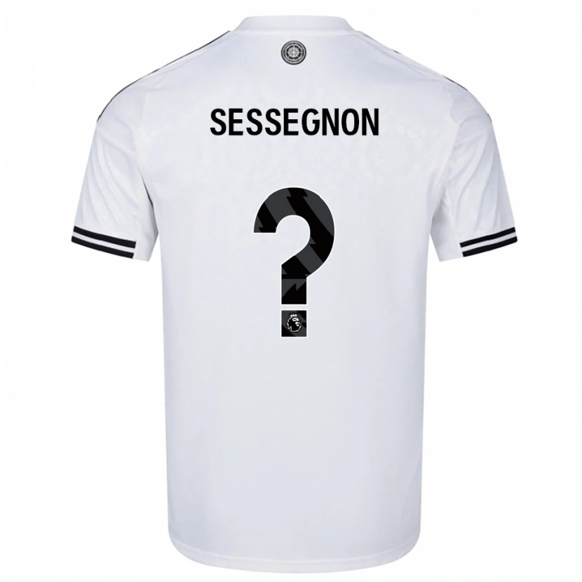 Danxen Hombre Camiseta Kayden Sessegnon #0 Blanco Negro 1ª Equipación 2025/26 La Camisa México