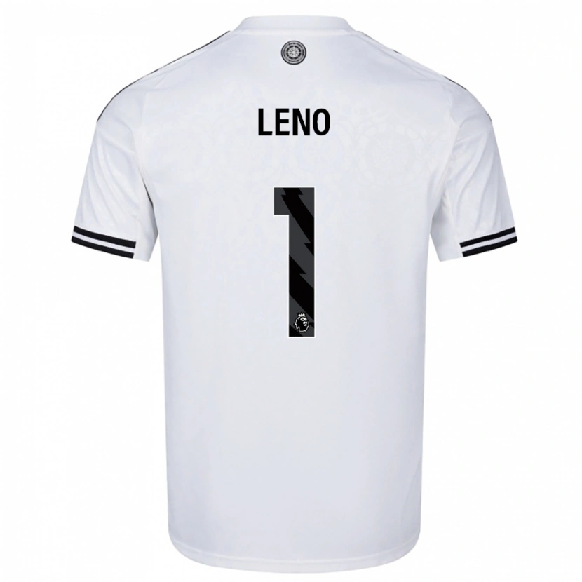 Danxen Hombre Camiseta Bernd Leno #1 Blanco Negro 1ª Equipación 2025/26 La Camisa México