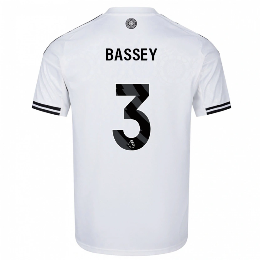 Danxen Hombre Camiseta Calvin Bassey #3 Blanco Negro 1ª Equipación 2025/26 La Camisa México