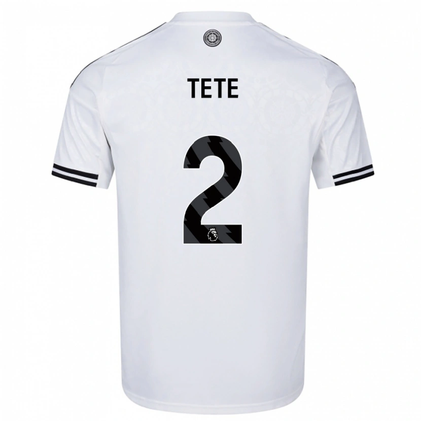 Danxen Hombre Camiseta Kenny Tete #2 Blanco Negro 1ª Equipación 2025/26 La Camisa México
