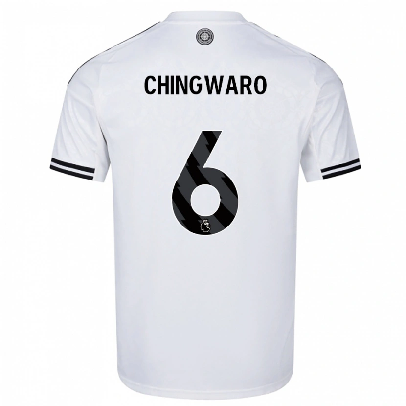 Danxen Hombre Camiseta Seth Chingwaro #6 Blanco Negro 1ª Equipación 2025/26 La Camisa México