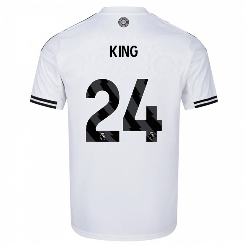 Danxen Hombre Camiseta Josh King #24 Blanco Negro 1ª Equipación 2025/26 La Camisa México