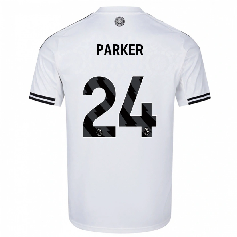 Danxen Hombre Camiseta Beau Parker #24 Blanco Negro 1ª Equipación 2025/26 La Camisa México