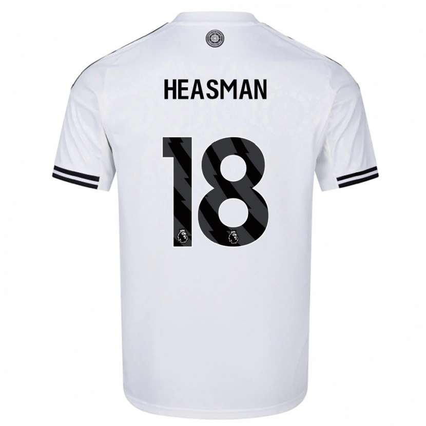 Danxen Hombre Camiseta Georgia Heasman #18 Blanco Negro 1ª Equipación 2025/26 La Camisa México