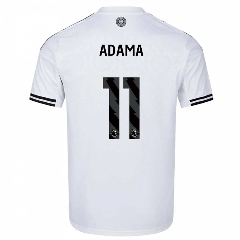 Danxen Hombre Camiseta Adama Traoré #11 Blanco Negro 1ª Equipación 2025/26 La Camisa México