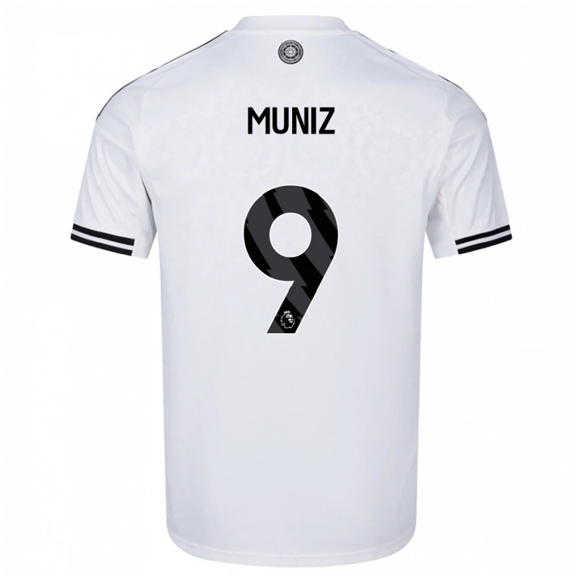 Danxen Hombre Camiseta Rodrigo Muniz #9 Blanco Negro 1ª Equipación 2025/26 La Camisa México