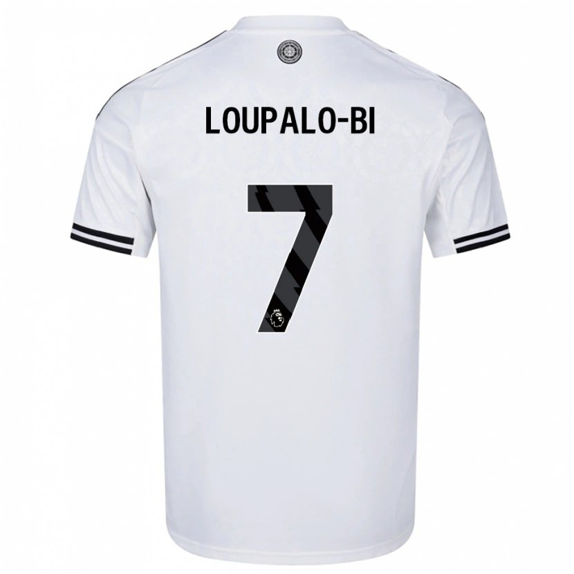 Danxen Hombre Camiseta Aaron Loupalo-Bi #7 Blanco Negro 1ª Equipación 2025/26 La Camisa México