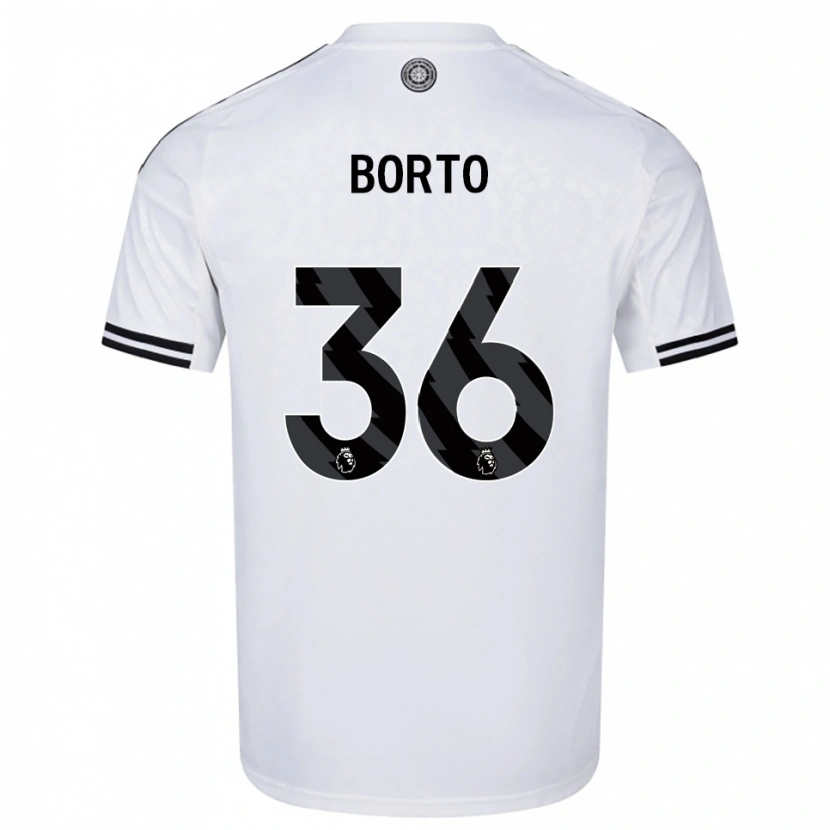 Danxen Hombre Camiseta Alex Borto #36 Blanco Negro 1ª Equipación 2025/26 La Camisa México