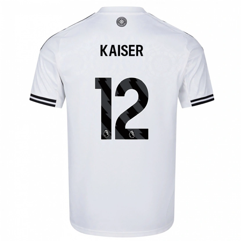 Danxen Hombre Camiseta Dino Kaiser #12 Blanco Negro 1ª Equipación 2025/26 La Camisa México