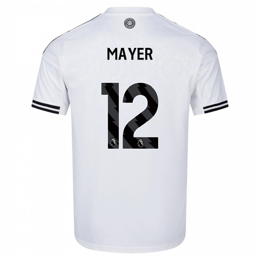 Danxen Hombre Camiseta Oliver Mayer #12 Blanco Negro 1ª Equipación 2025/26 La Camisa México