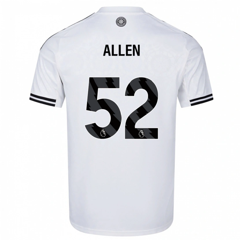 Danxen Hombre Camiseta Michael Allen #52 Blanco Negro 1ª Equipación 2025/26 La Camisa México
