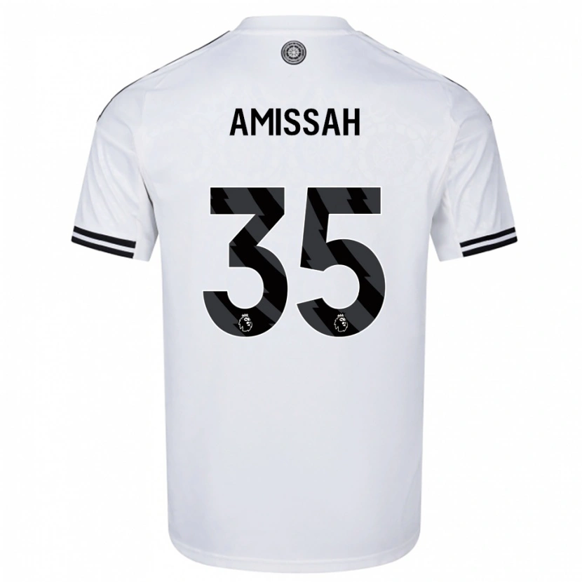 Danxen Hombre Camiseta Sam Amissah #35 Blanco Negro 1ª Equipación 2025/26 La Camisa México