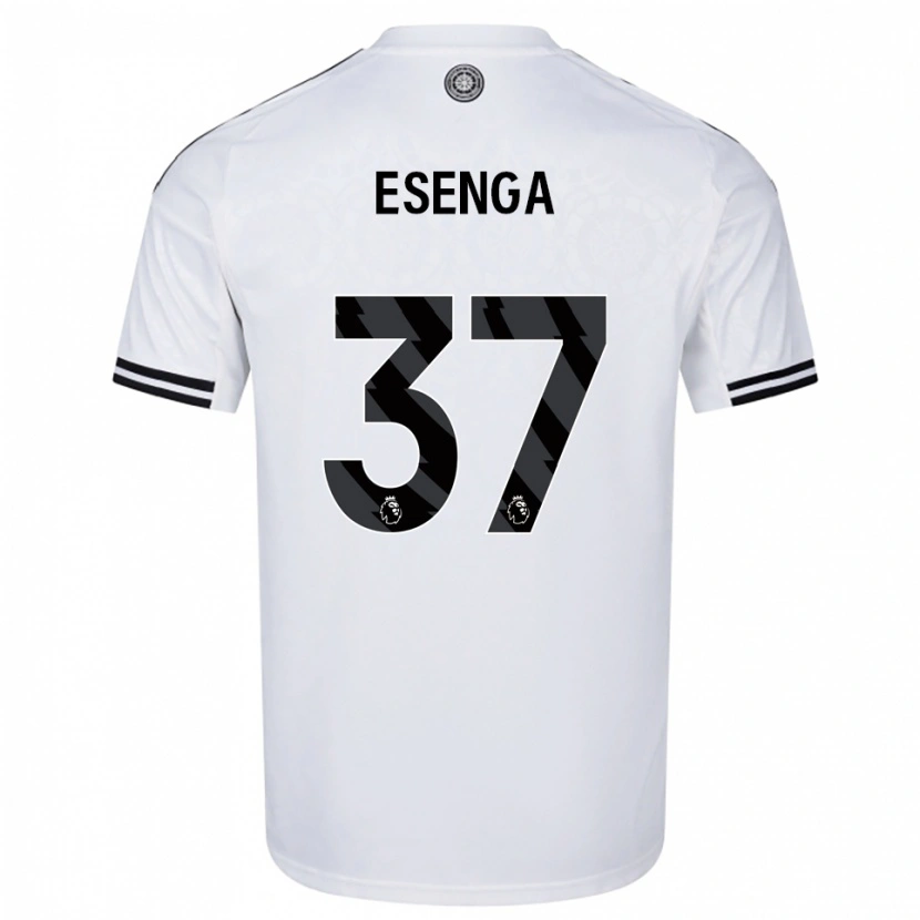 Danxen Hombre Camiseta Jonathan Esenga #37 Blanco Negro 1ª Equipación 2025/26 La Camisa México