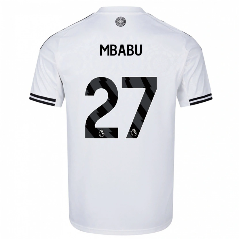 Danxen Hombre Camiseta Kevin Mbabu #27 Blanco Negro 1ª Equipación 2025/26 La Camisa México