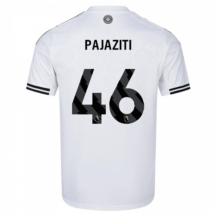 Danxen Hombre Camiseta Adrion Pajaziti #46 Blanco Negro 1ª Equipación 2025/26 La Camisa México