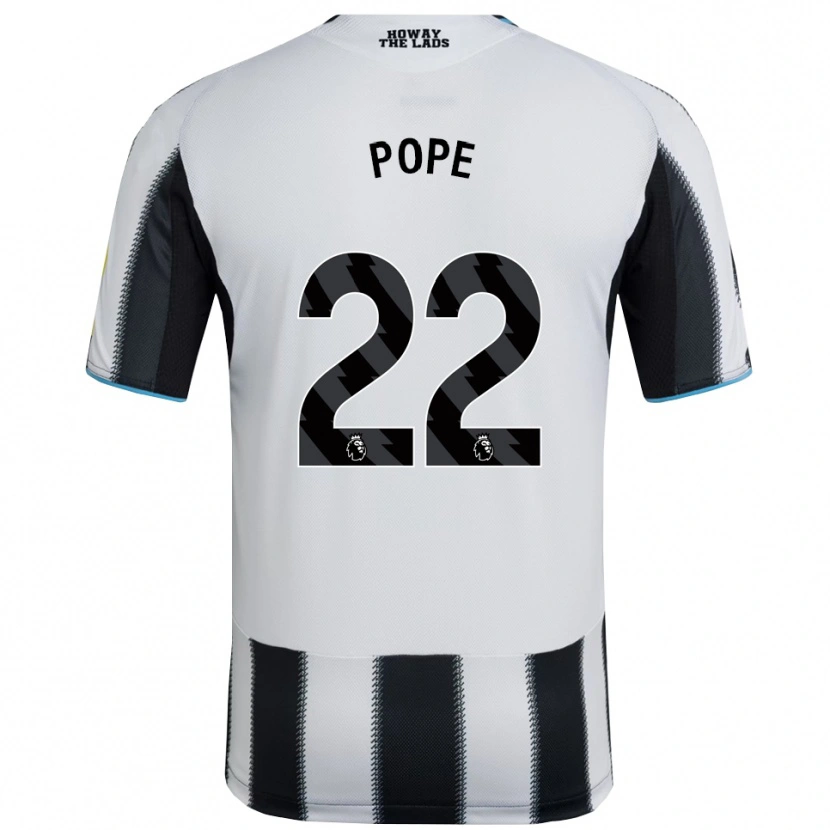 Danxen Hombre Camiseta Nick Pope #22 Negro Blanco 1ª Equipación 2025/26 La Camisa México