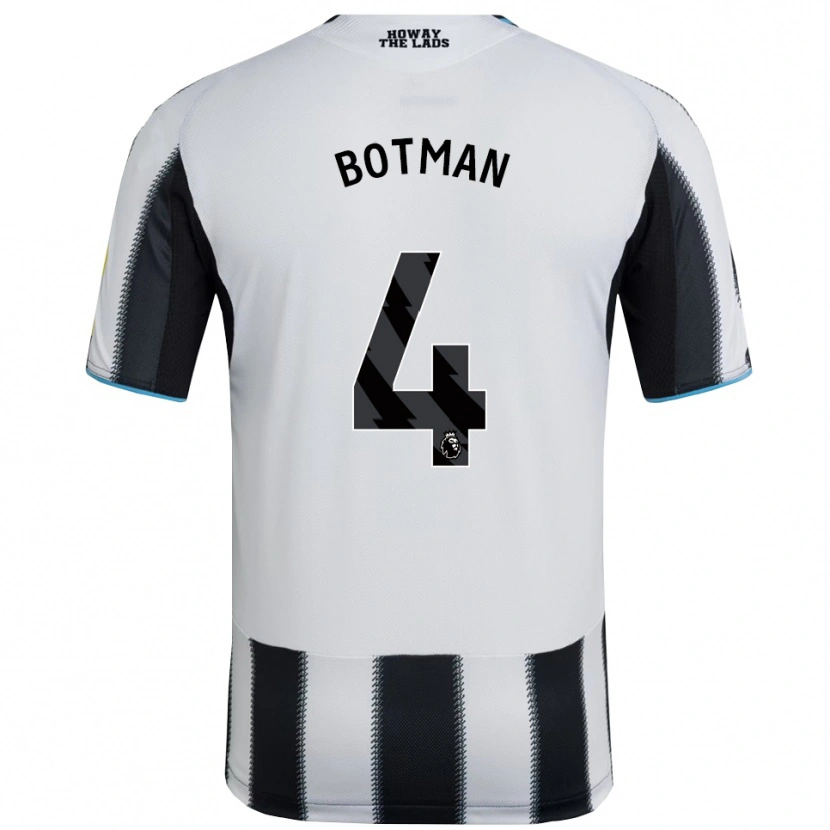 Danxen Hombre Camiseta Sven Botman #4 Negro Blanco 1ª Equipación 2025/26 La Camisa México