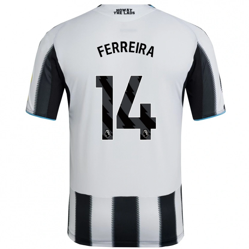 Danxen Hombre Camiseta Matheos Ferreira #14 Negro Blanco 1ª Equipación 2025/26 La Camisa México