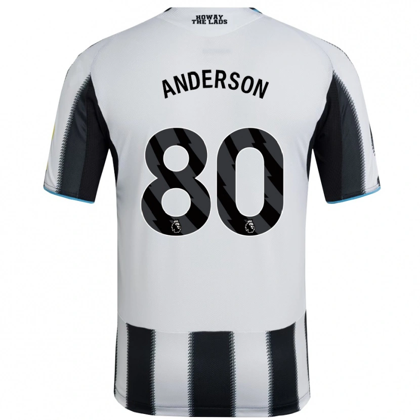 Danxen Hombre Camiseta Will Anderson #80 Negro Blanco 1ª Equipación 2025/26 La Camisa México