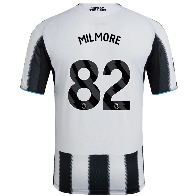Danxen Hombre Camiseta Carter Milmore #82 Negro Blanco 1ª Equipación 2025/26 La Camisa México