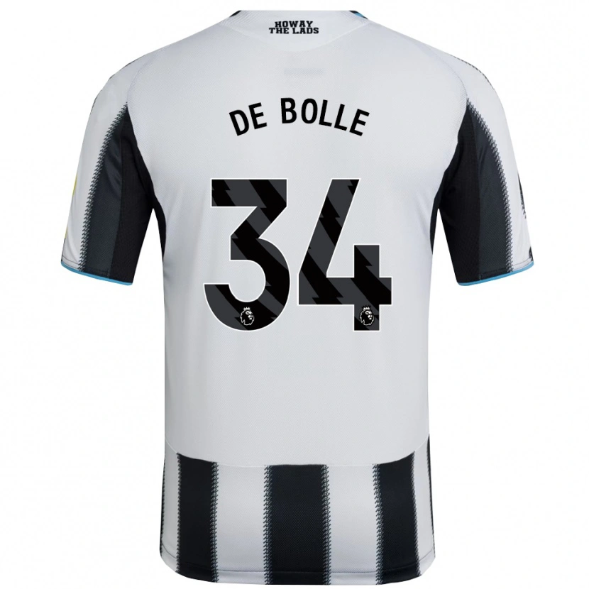 Danxen Hombre Camiseta Lucas De Bolle #34 Negro Blanco 1ª Equipación 2025/26 La Camisa México