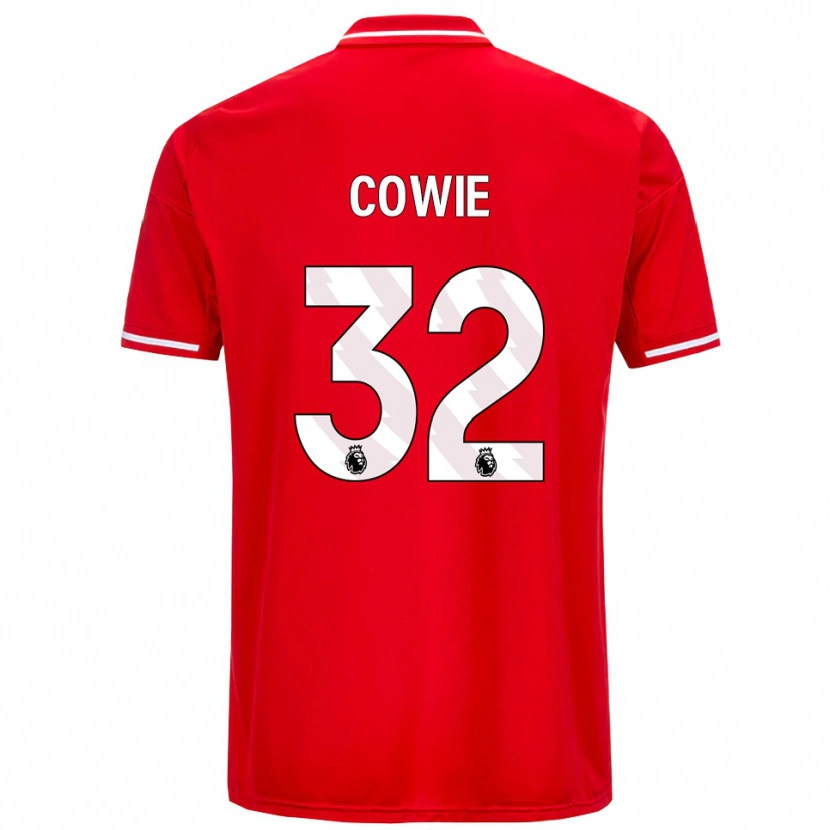 Danxen Hombre Camiseta Abi Cowie #32 Rojo Blanco 1ª Equipación 2025/26 La Camisa México