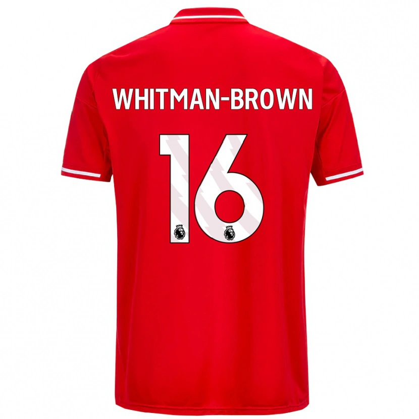 Danxen Hombre Camiseta Chae Whitman-Brown #16 Rojo Blanco 1ª Equipación 2025/26 La Camisa México