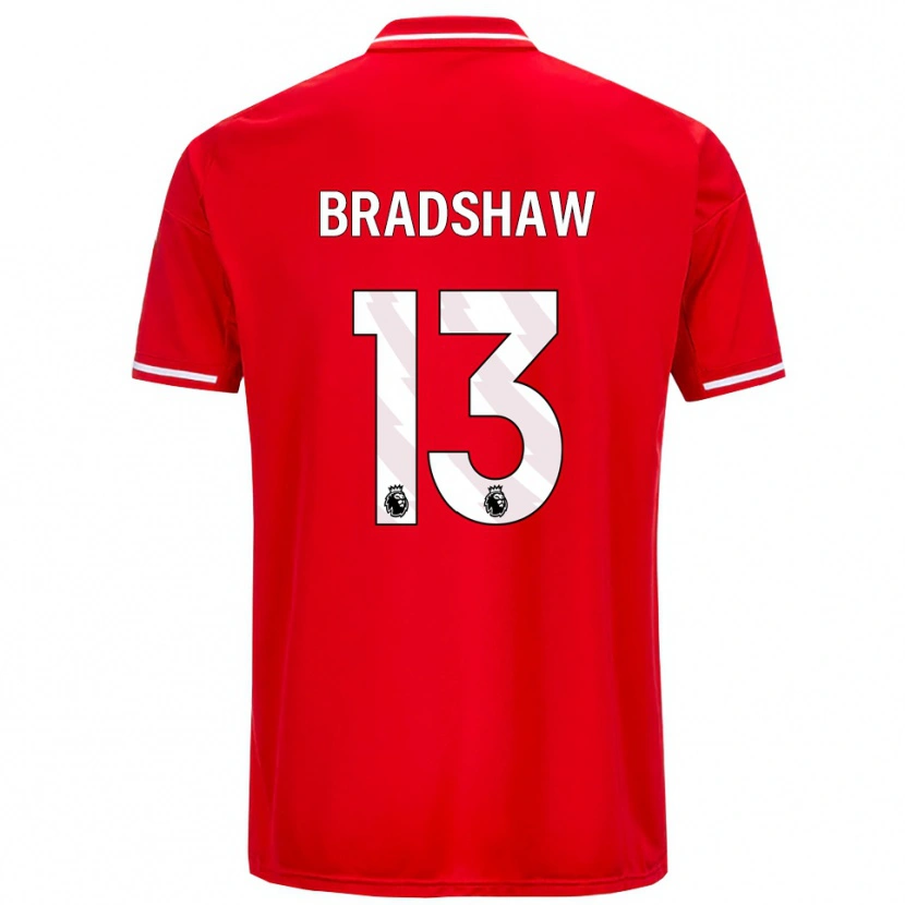 Danxen Hombre Camiseta Kanye Bradshaw #13 Rojo Blanco 1ª Equipación 2025/26 La Camisa México