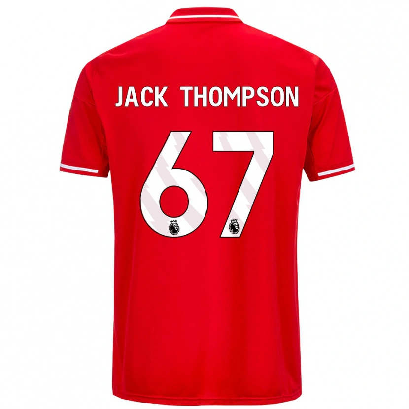 Danxen Hombre Camiseta Jack Thompson #67 Rojo Blanco 1ª Equipación 2025/26 La Camisa México