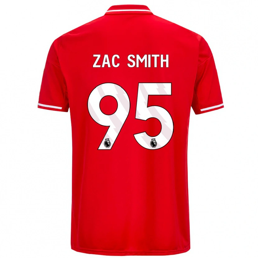 Danxen Hombre Camiseta Zac Smith #95 Rojo Blanco 1ª Equipación 2025/26 La Camisa México