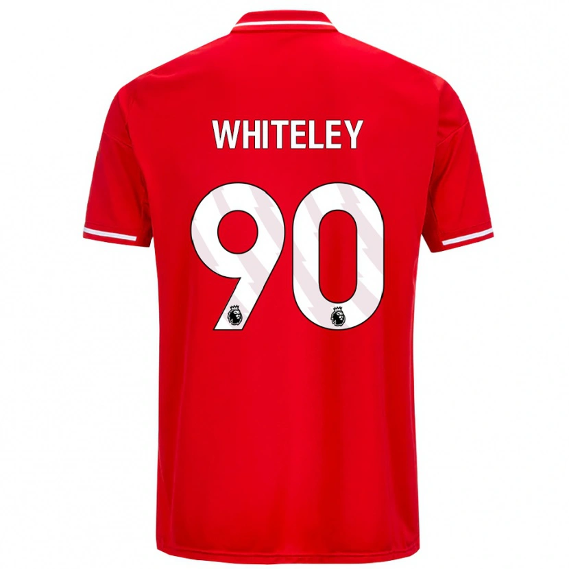 Danxen Hombre Camiseta Jonathan Whiteley #90 Rojo Blanco 1ª Equipación 2025/26 La Camisa México