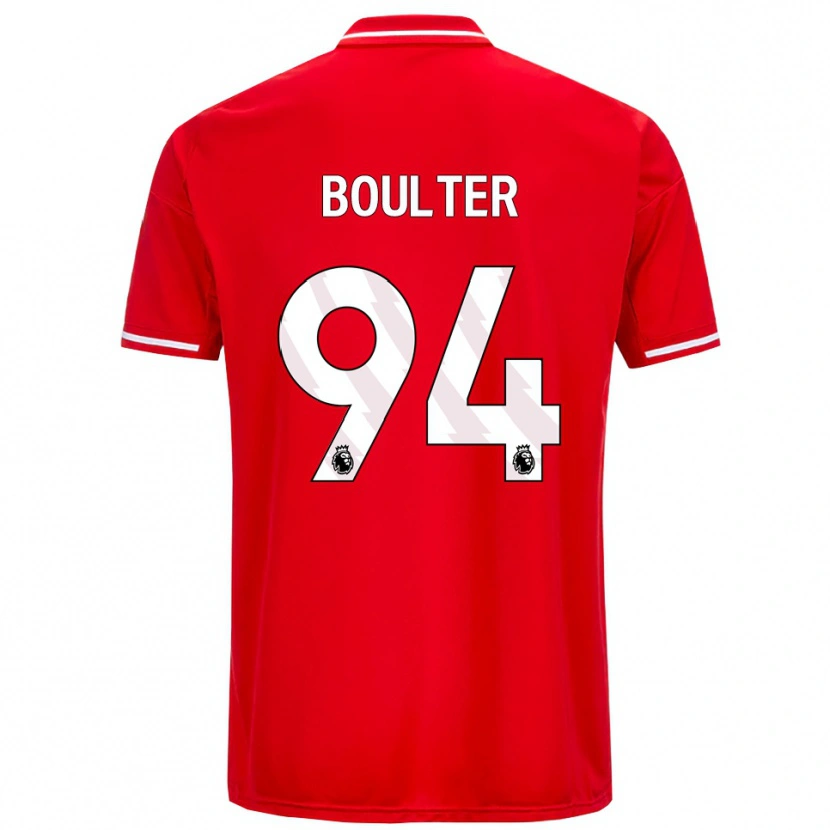 Danxen Hombre Camiseta Evan Boulter #94 Rojo Blanco 1ª Equipación 2025/26 La Camisa México