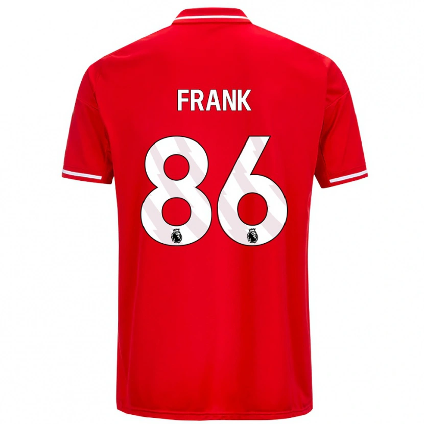 Danxen Hombre Camiseta Frank Djamna #86 Rojo Blanco 1ª Equipación 2025/26 La Camisa México