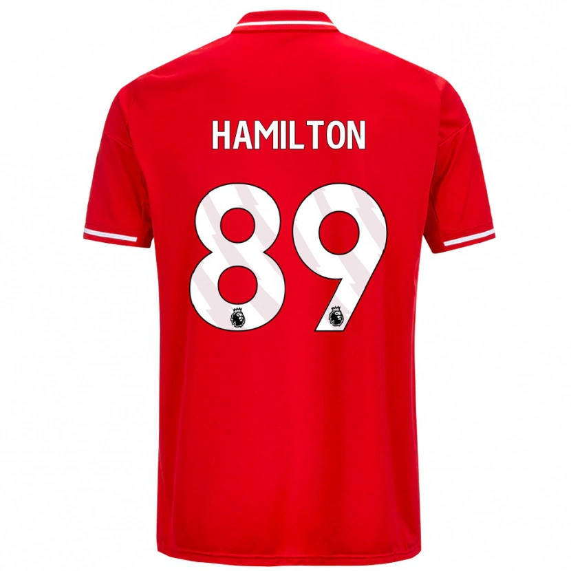 Danxen Hombre Camiseta Scott Hamilton #89 Rojo Blanco 1ª Equipación 2025/26 La Camisa México