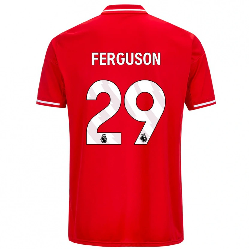 Danxen Hombre Camiseta Georgie Ferguson #29 Rojo Blanco 1ª Equipación 2025/26 La Camisa México