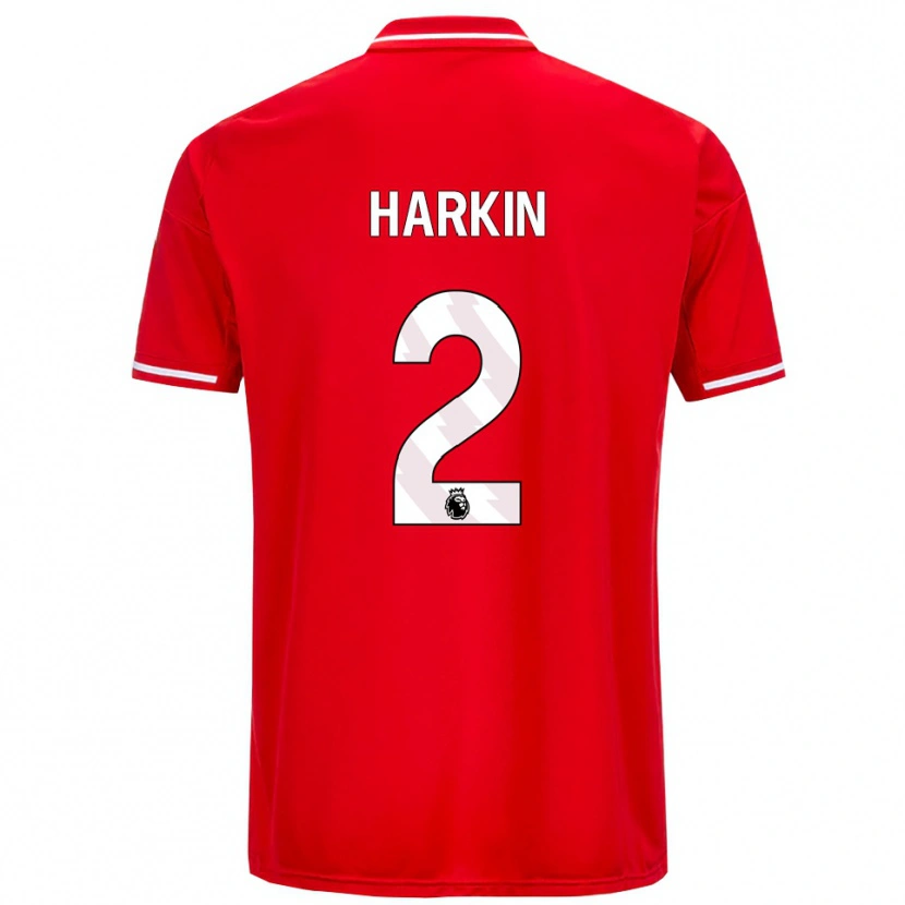 Danxen Hombre Camiseta Lyndsey Harkin #2 Rojo Blanco 1ª Equipación 2025/26 La Camisa México