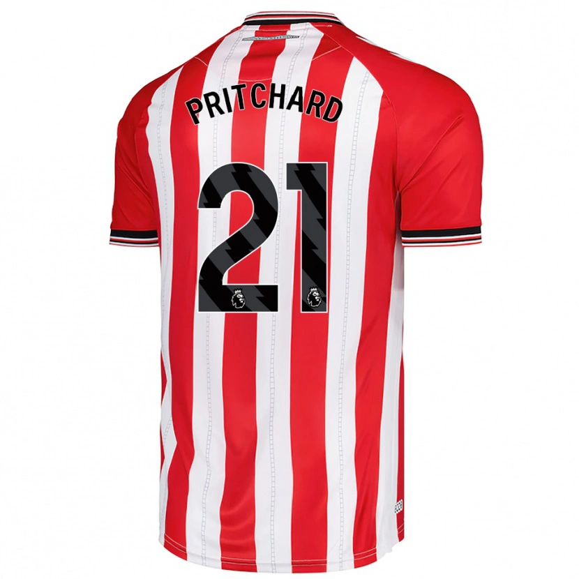 Danxen Hombre Camiseta Alex Pritchard #21 Rojo Blanco 1ª Equipación 2025/26 La Camisa México