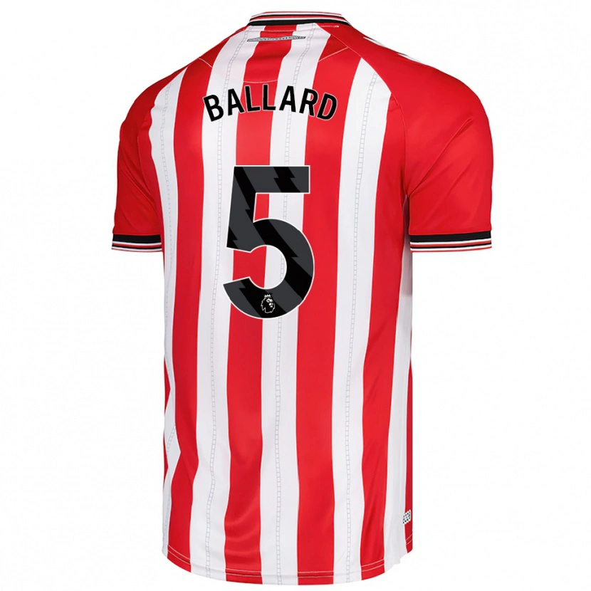 Danxen Hombre Camiseta Daniel Ballard #5 Rojo Blanco 1ª Equipación 2025/26 La Camisa México