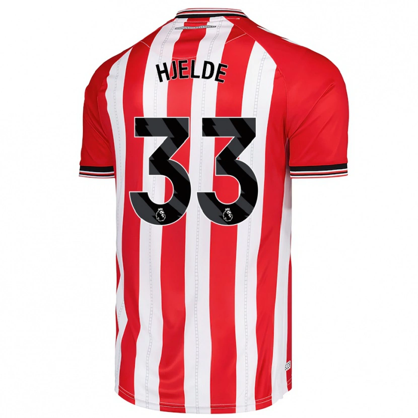 Danxen Hombre Camiseta Leo Fuhr Hjelde #33 Rojo Blanco 1ª Equipación 2025/26 La Camisa México
