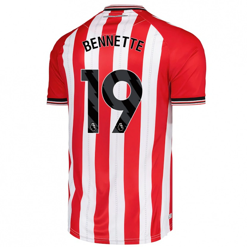 Danxen Hombre Camiseta Jewison Bennette #19 Rojo Blanco 1ª Equipación 2025/26 La Camisa México