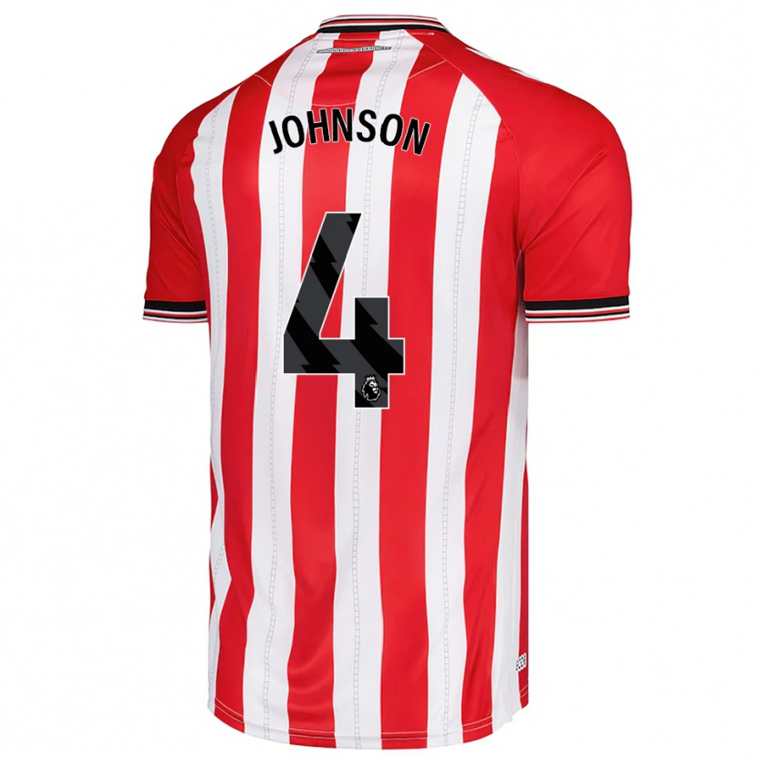 Danxen Hombre Camiseta Zak Johnson #4 Rojo Blanco 1ª Equipación 2025/26 La Camisa México