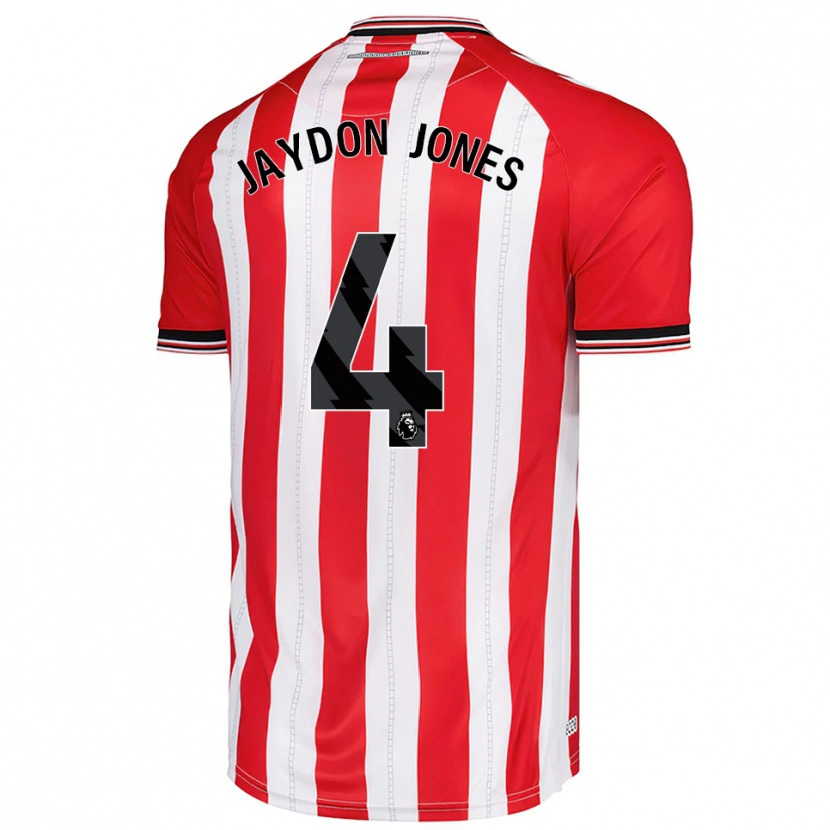 Danxen Hombre Camiseta Jaydon Jones #4 Rojo Blanco 1ª Equipación 2025/26 La Camisa México