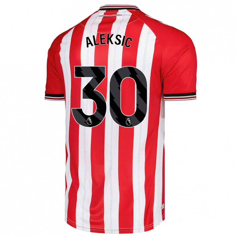 Danxen Hombre Camiseta Milan Aleksic #30 Rojo Blanco 1ª Equipación 2025/26 La Camisa México