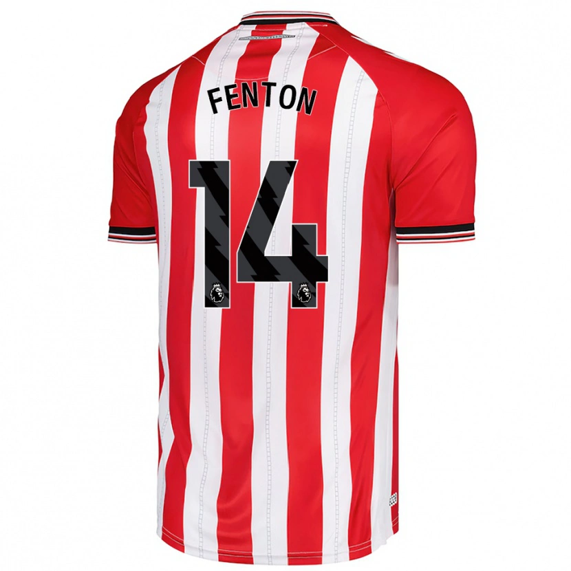 Danxen Hombre Camiseta Natasha Fenton #14 Rojo Blanco 1ª Equipación 2025/26 La Camisa México