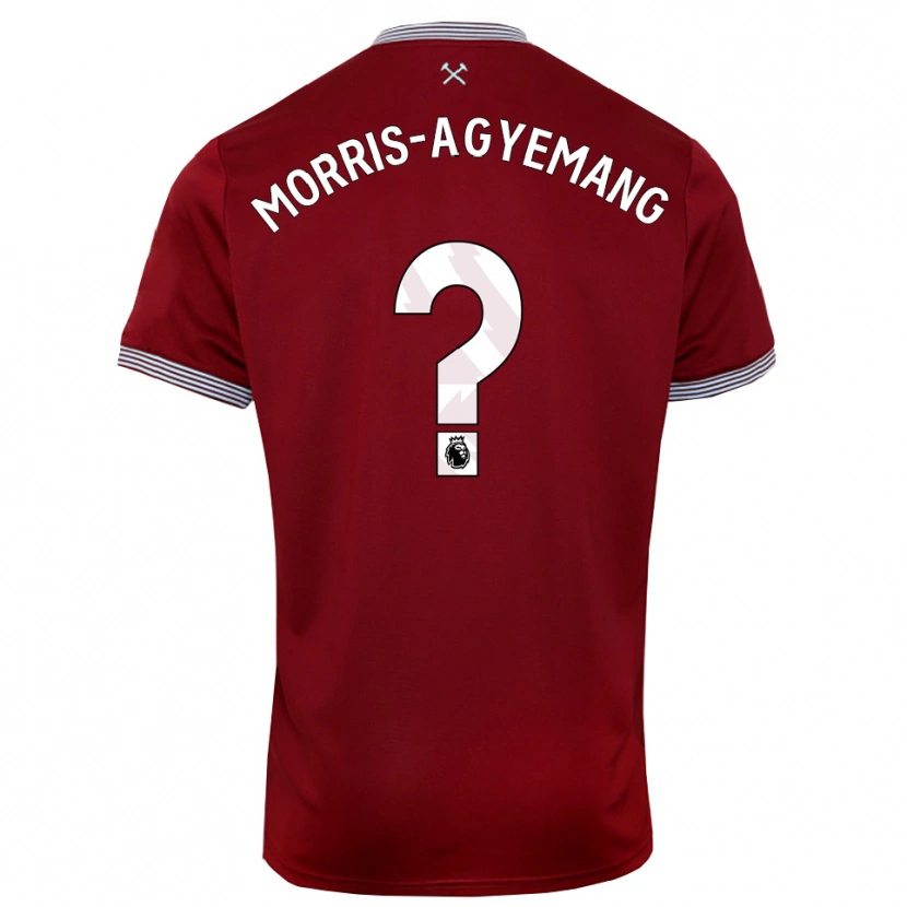 Danxen Hombre Camiseta Reggie Morris-Agyemang #0 Borgoña Blanco 1ª Equipación 2025/26 La Camisa México